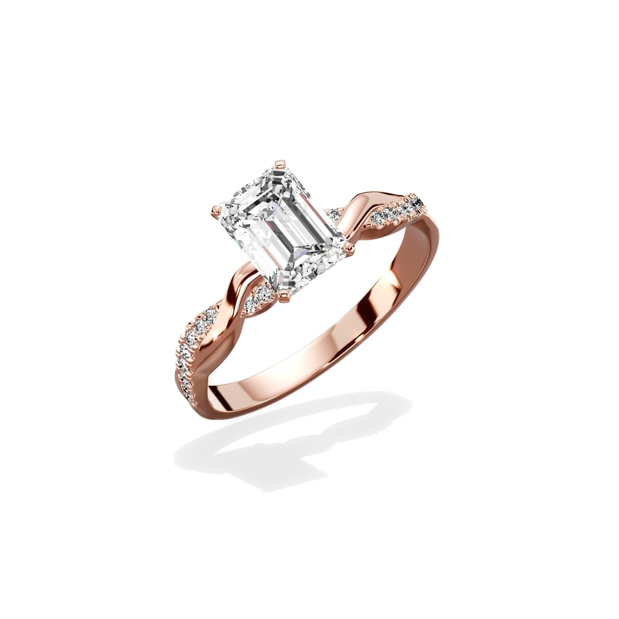 Intertwined Solitaire Engagement Ring - The Better Diamonds