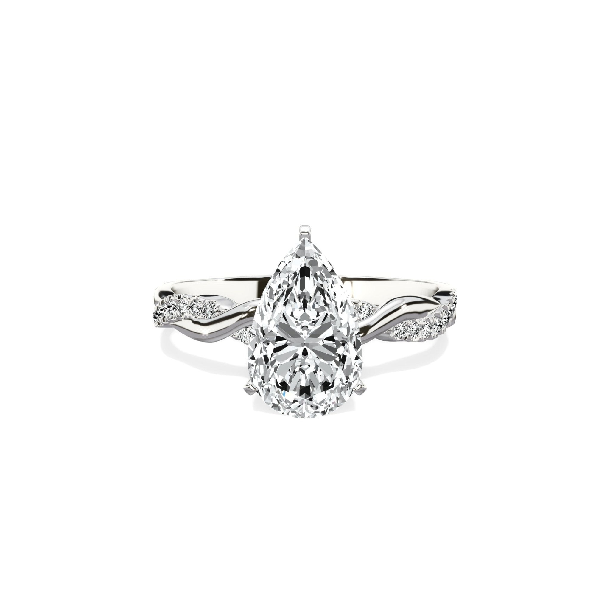 Intertwined Solitaire Engagement Ring - The Better Diamonds