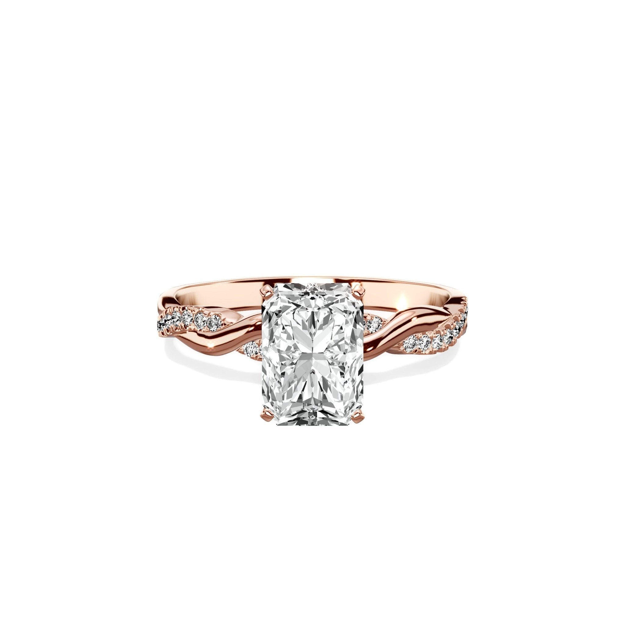 Intertwined Solitaire Engagement Ring - The Better Diamonds