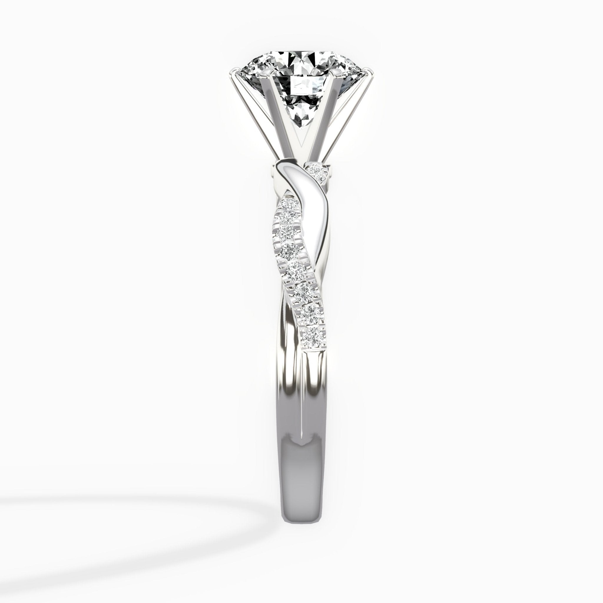 Intertwined Solitaire Engagement Ring - The Better Diamonds