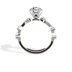 Iris Solitaire 1.06 ct Round Engagement Ring in White Gold - The Better Diamonds