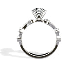 Iris Solitaire 1.06 ct Round Engagement Ring in White Gold - The Better Diamonds