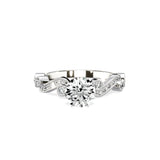 Iris Solitaire 1.06 ct Round Engagement Ring in White Gold - The Better Diamonds