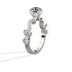 Iris Solitaire 1.06 ct Round Engagement Ring in White Gold - The Better Diamonds