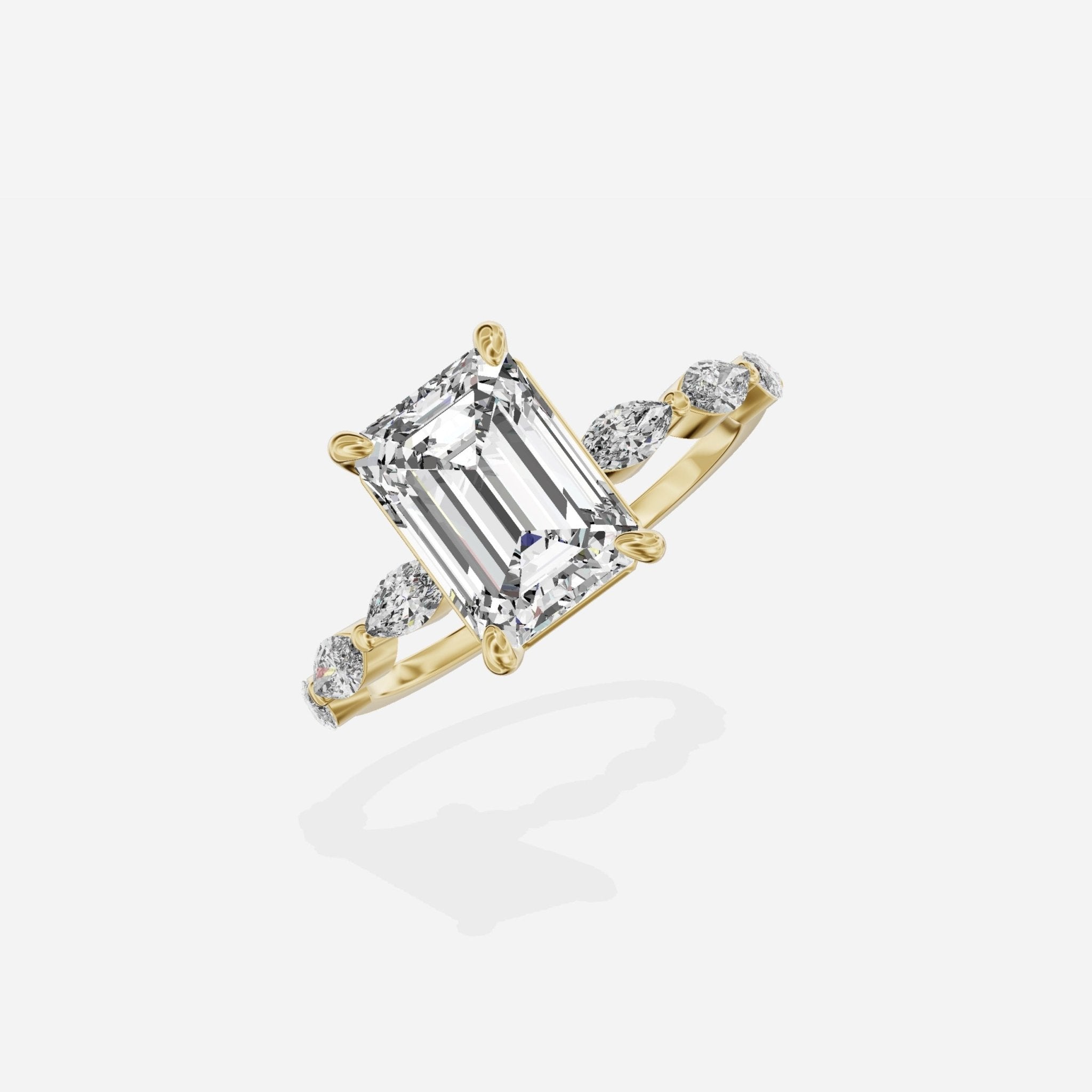 Marquise Band Solitaire Engagement Ring - The Better Diamonds