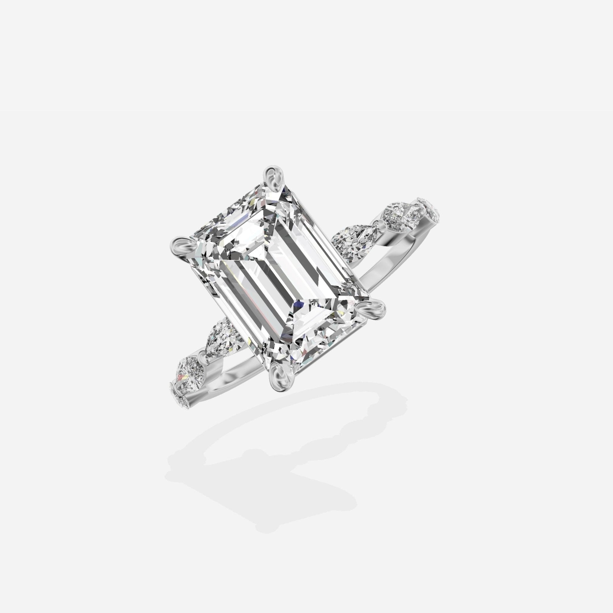 Marquise Band Solitaire Engagement Ring - The Better Diamonds