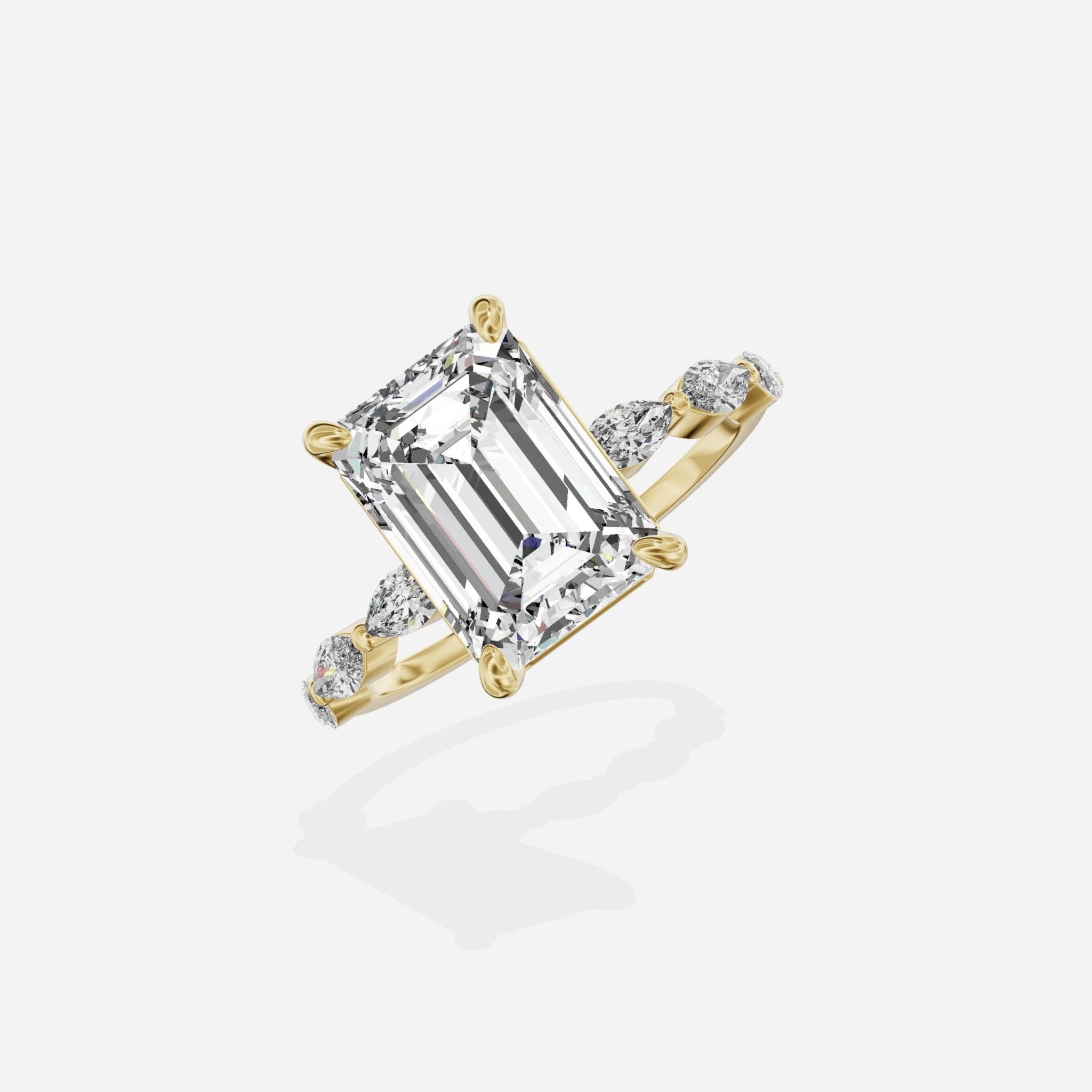 Marquise Band Solitaire Engagement Ring - The Better Diamonds