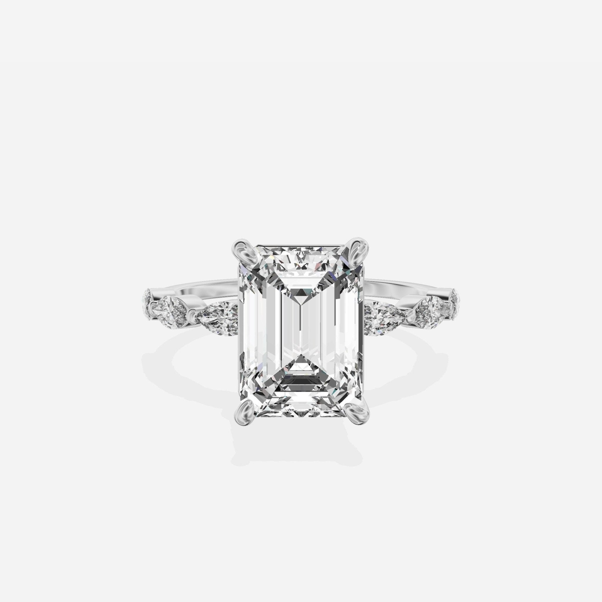 Marquise Band Solitaire Engagement Ring - The Better Diamonds