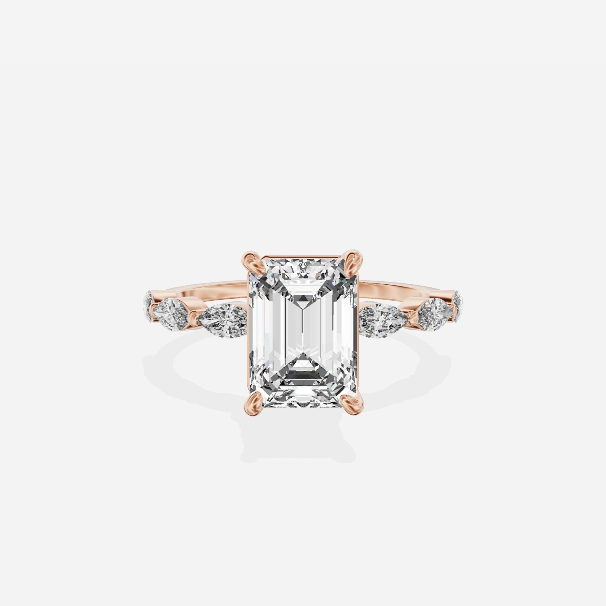 Marquise Band Solitaire Engagement Ring - The Better Diamonds