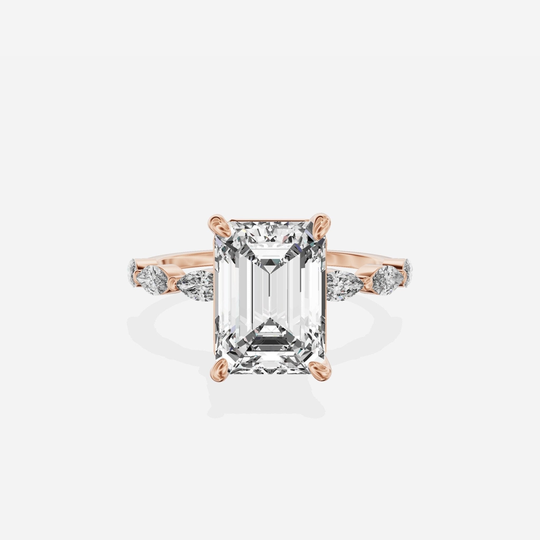 Marquise Band Solitaire Engagement Ring - The Better Diamonds