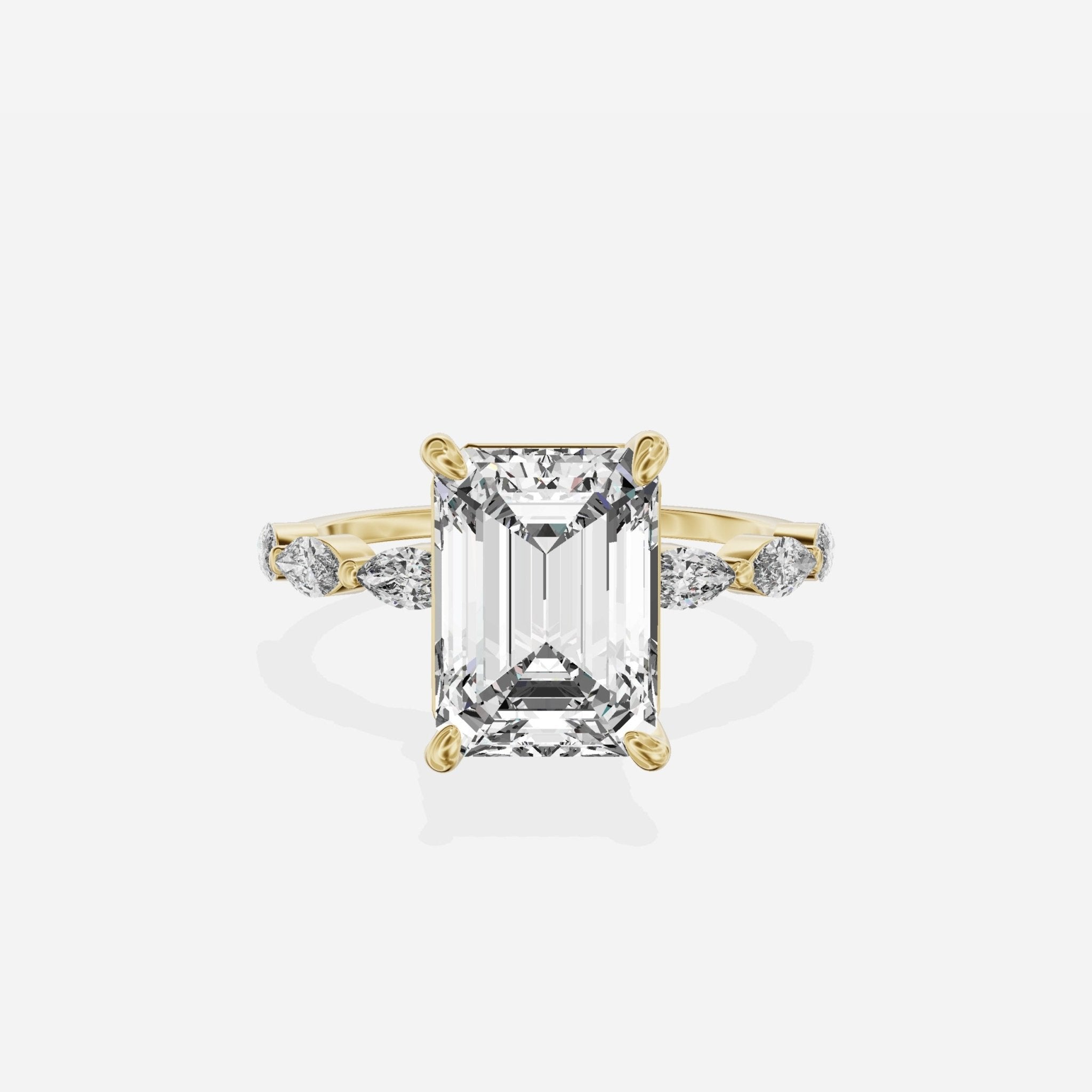 Marquise Band Solitaire Engagement Ring - The Better Diamonds