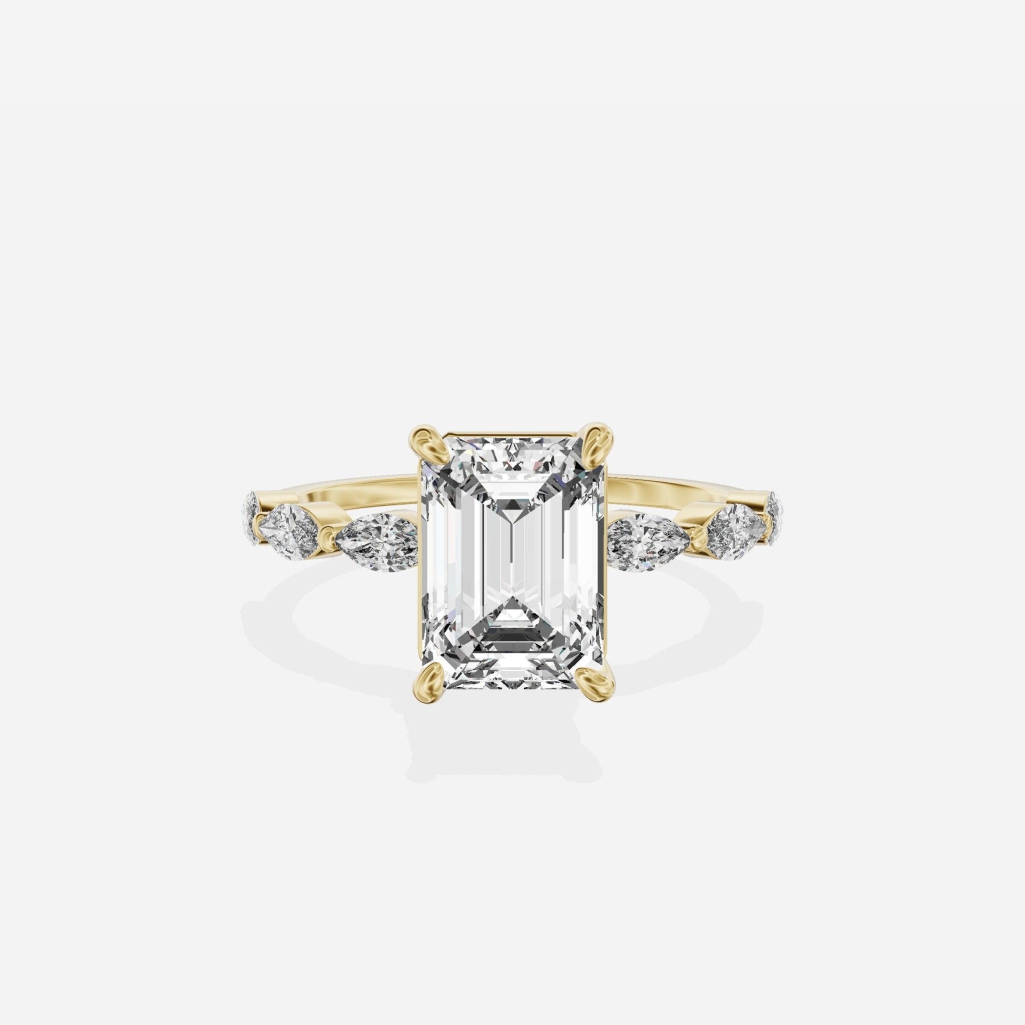 Marquise Band Solitaire Engagement Ring - The Better Diamonds