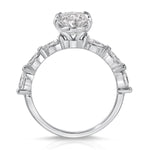 Marquise Solitaire 2.19 ct Oval Engagement Ring in White Gold - The Better Diamonds