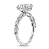 Marquise Solitaire 2.19 ct Oval Engagement Ring in White Gold - The Better Diamonds