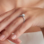 Martini Hidden Halo 1.55 ct Round Engagement Ring in White Gold - The Better Diamonds