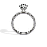 Martini Hidden Halo 1.55 ct Round Engagement Ring in White Gold - The Better Diamonds