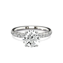 Martini Hidden Halo 1.55 ct Round Engagement Ring in White Gold - The Better Diamonds