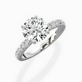 Martini Hidden Halo 1.55 ct Round Engagement Ring in White Gold - The Better Diamonds