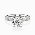 Martini Hidden Halo 1.55 ct Round Engagement Ring in White Gold - The Better Diamonds