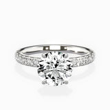 Martini Hidden Halo 1.55 ct Round Engagement Ring in White Gold - The Better Diamonds