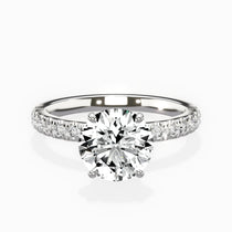 Martini Hidden Halo 1.55 ct Round Engagement Ring in White Gold - The Better Diamonds