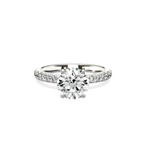 Martini Hidden Halo 1.55 ct Round Engagement Ring in White Gold - The Better Diamonds