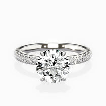 Martini Hidden Halo 1.55 ct Round Lab Grown Diamond Engagement Ring in 14K White Gold - The Better Diamonds