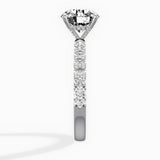Martini Hidden Halo 1.55 ct Round Lab Grown Diamond Engagement Ring in 14K White Gold - The Better Diamonds