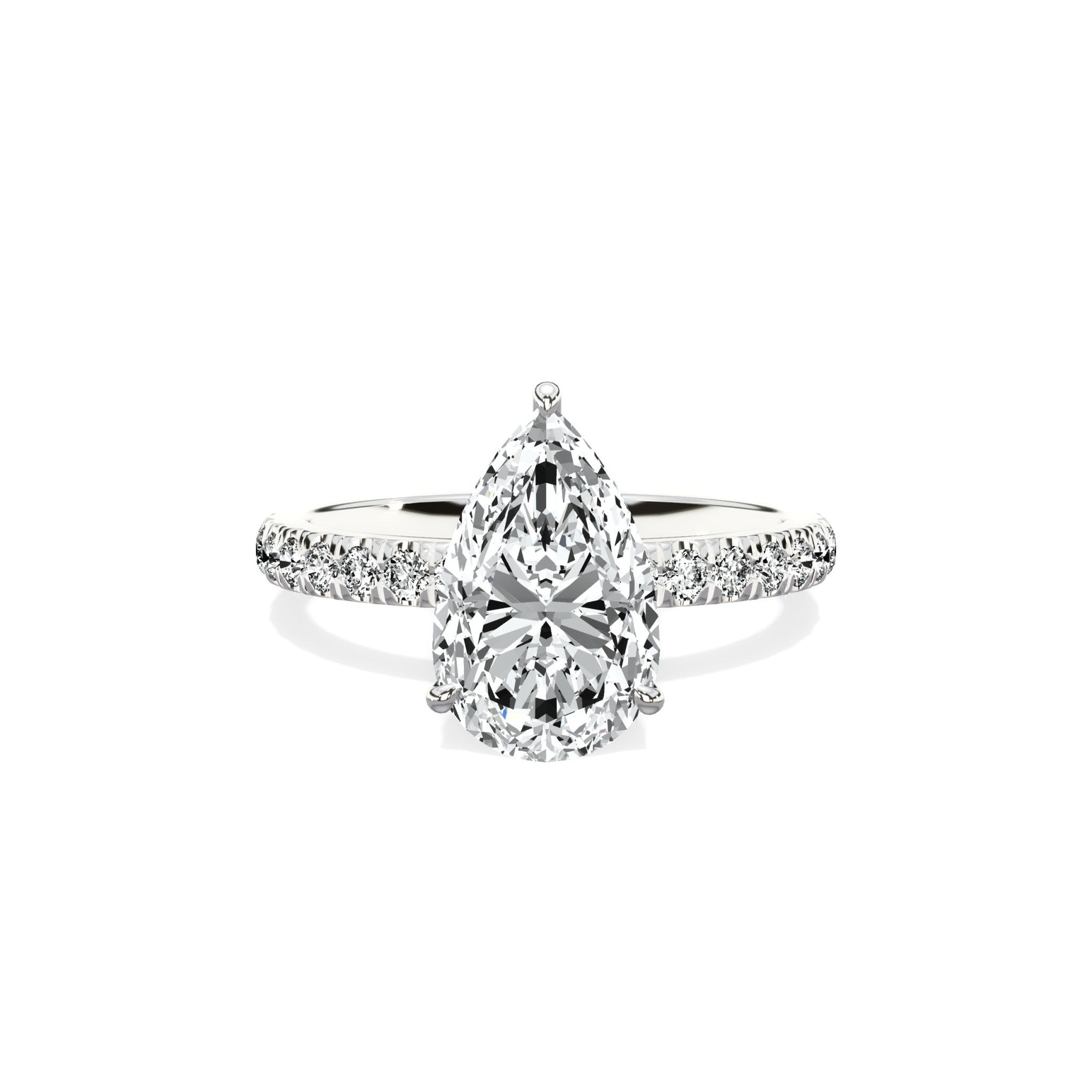 Martini Hidden Halo Engagement Ring - The Better Diamonds