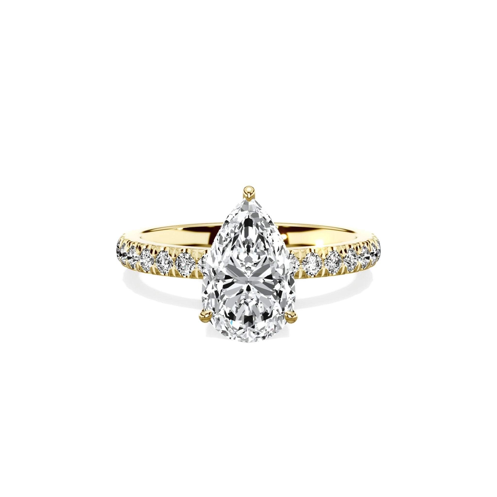 Martini Hidden Halo Engagement Ring - The Better Diamonds