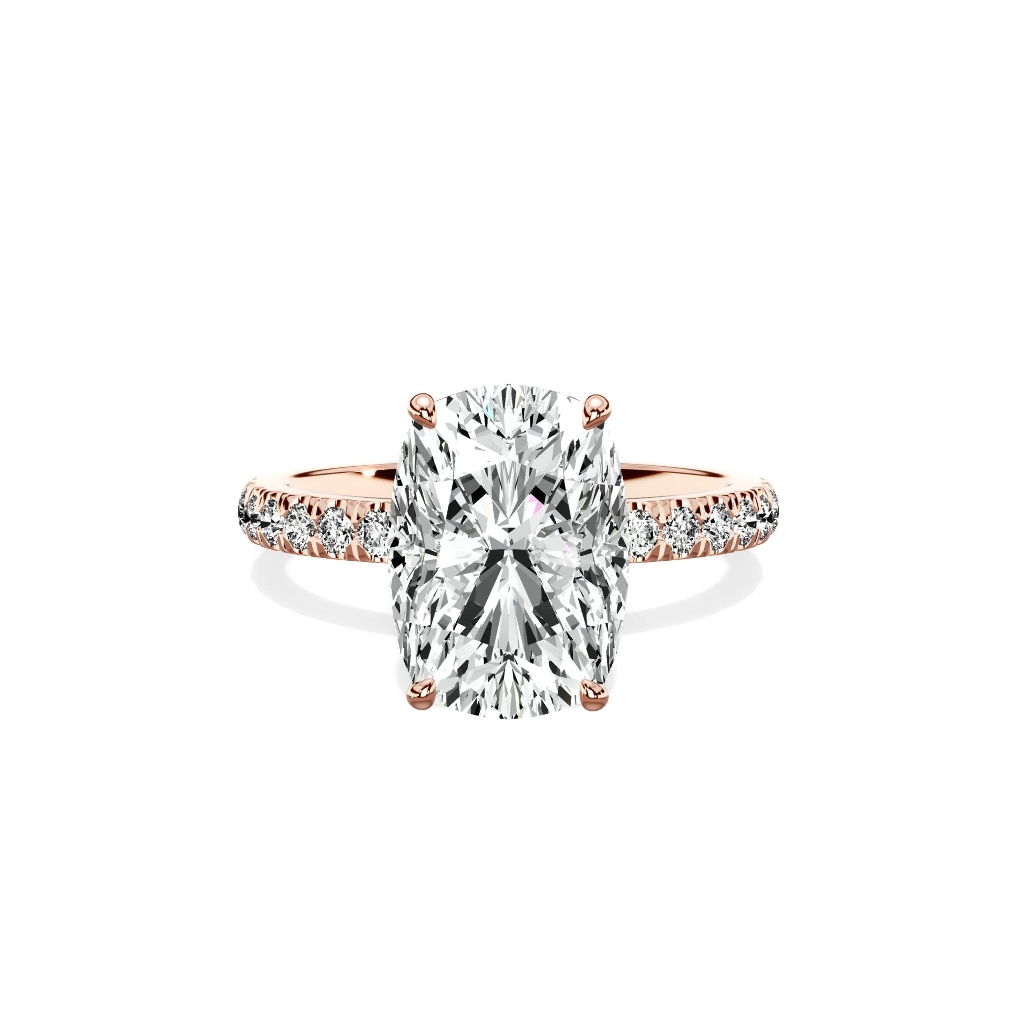 Martini Hidden Halo Engagement Ring - The Better Diamonds