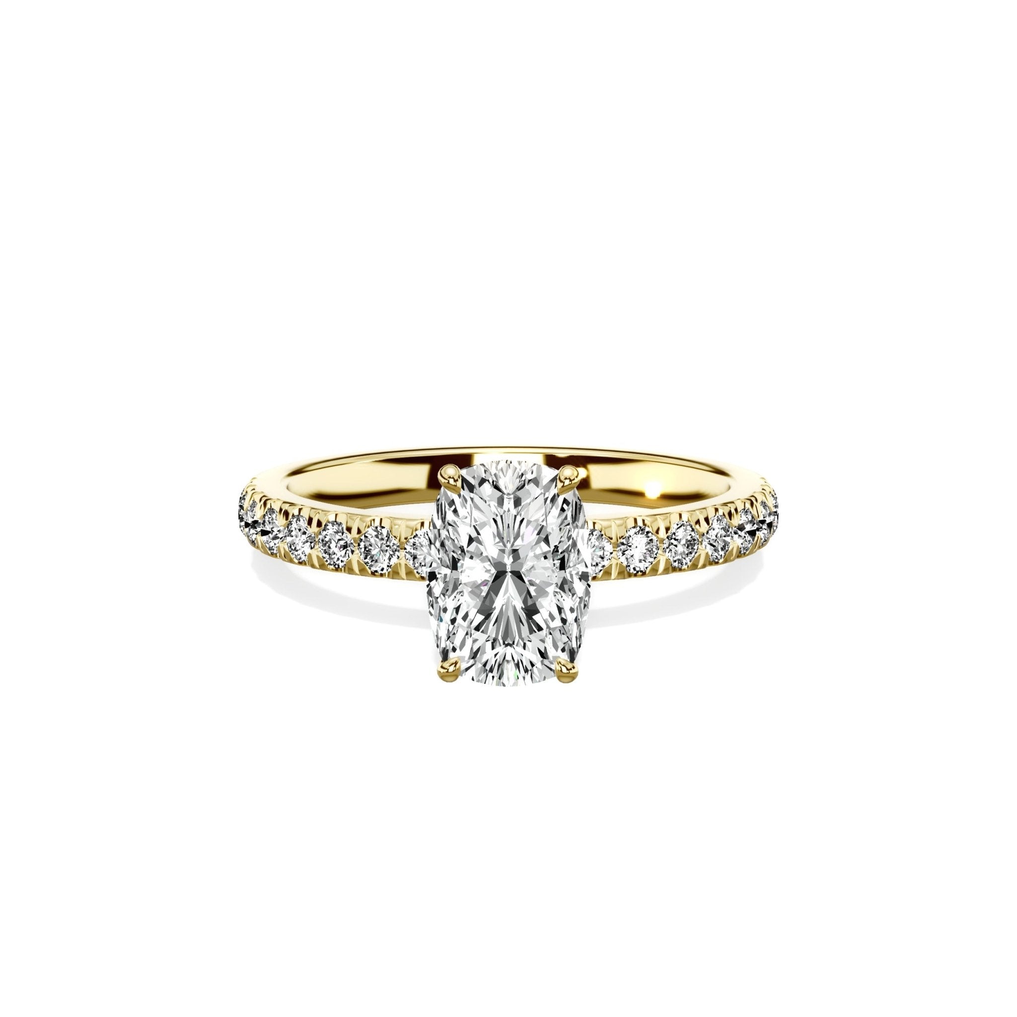 Martini Hidden Halo Engagement Ring - The Better Diamonds