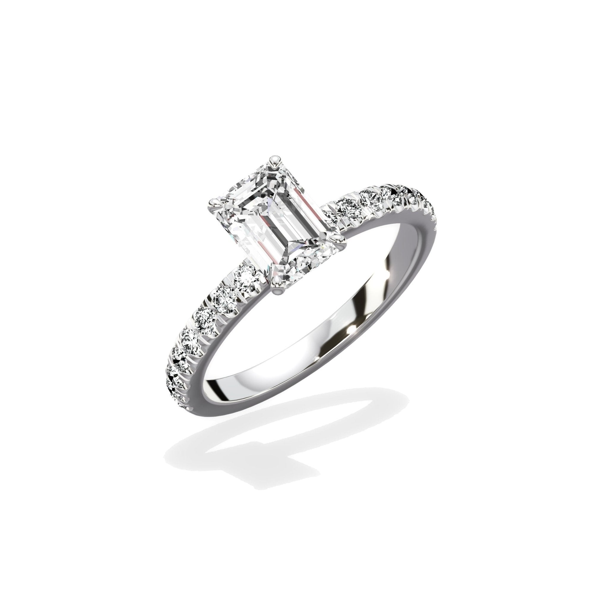 Martini Hidden Halo Engagement Ring - The Better Diamonds