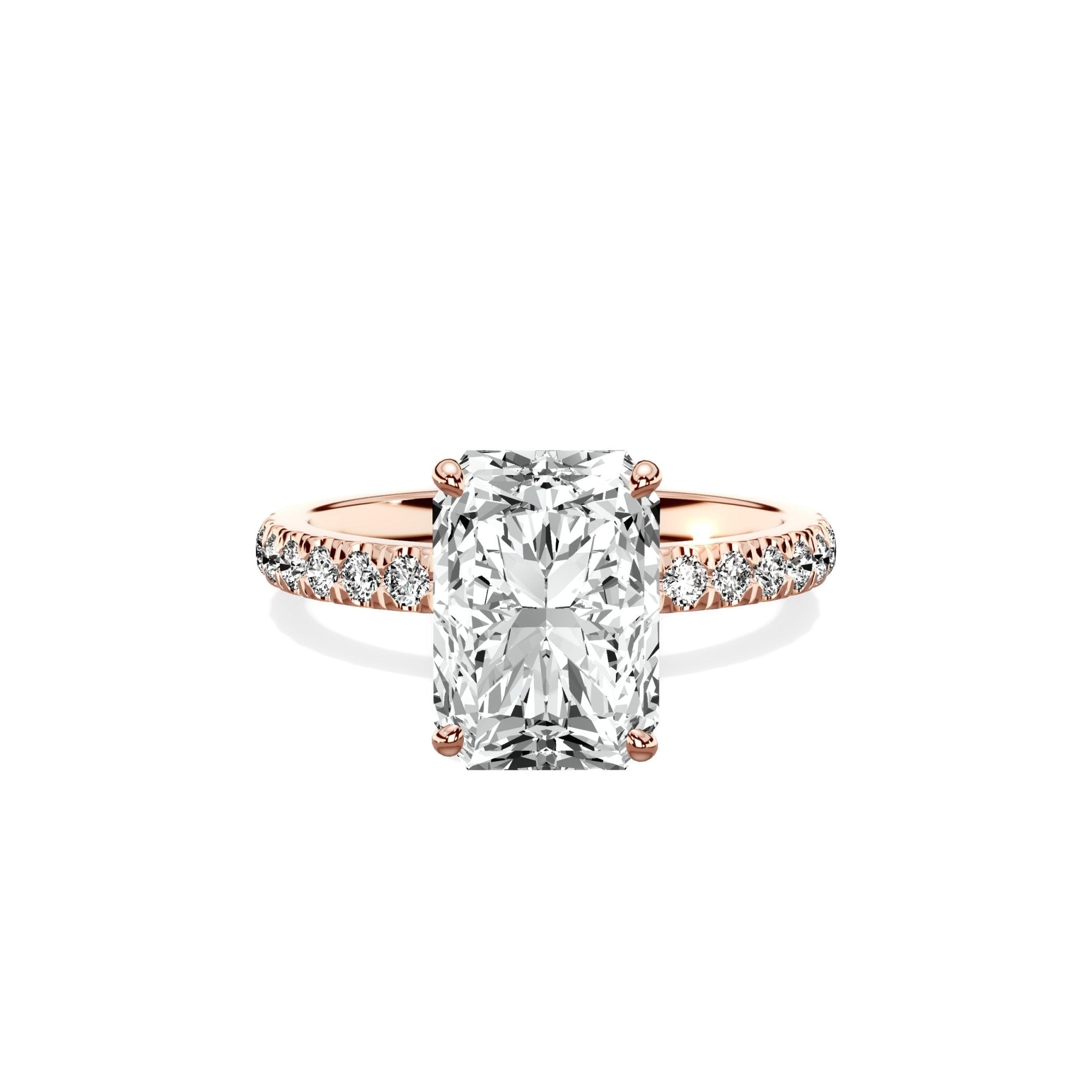 Martini Hidden Halo Engagement Ring - The Better Diamonds