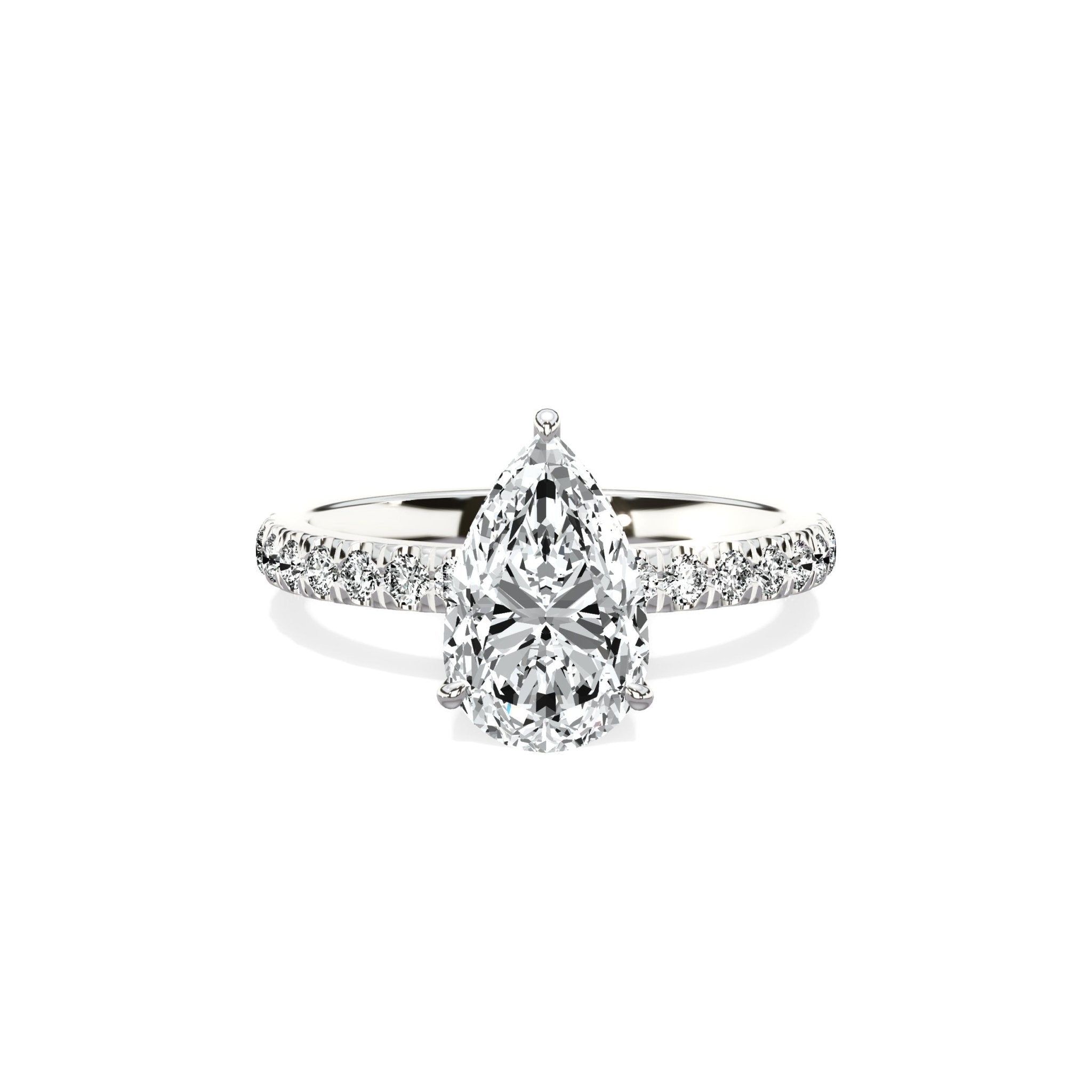 Martini Hidden Halo Engagement Ring - The Better Diamonds