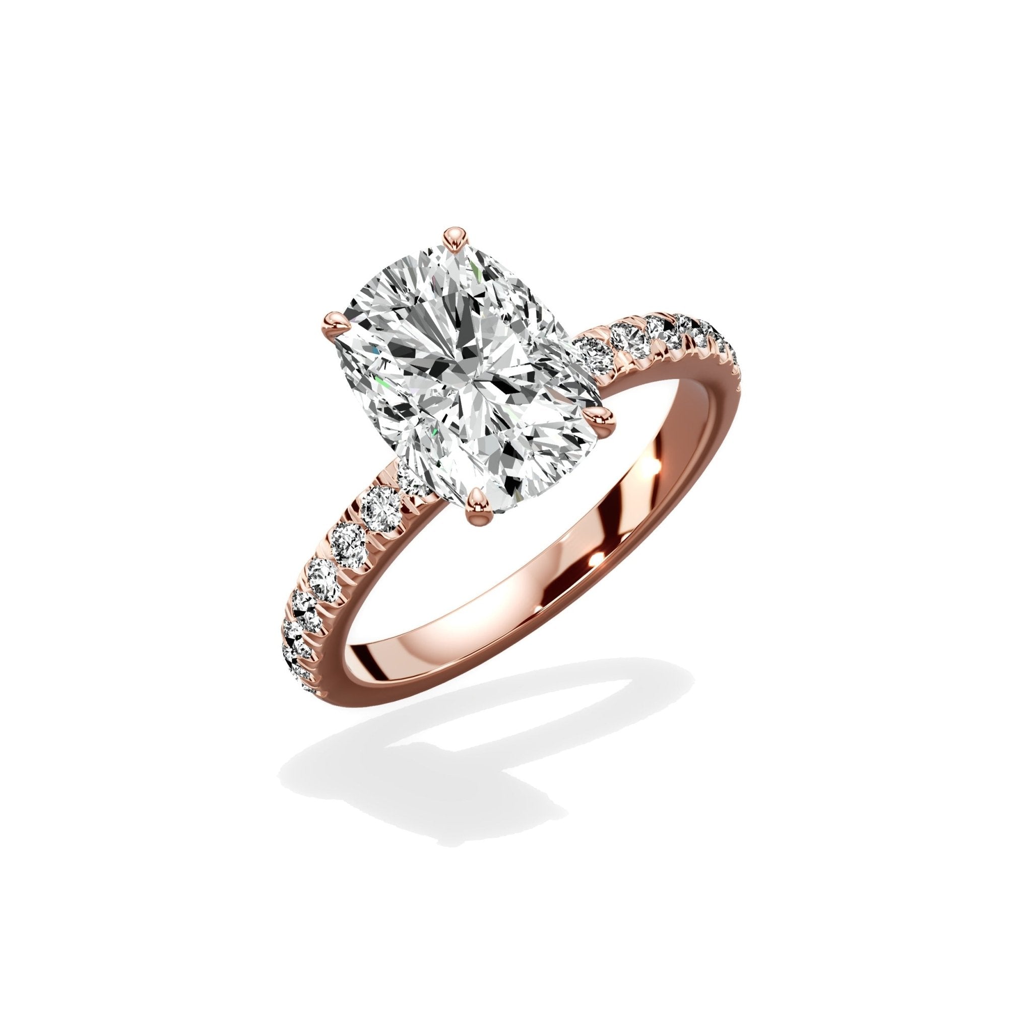 Martini Hidden Halo Engagement Ring - The Better Diamonds