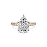 Martini Hidden Halo Engagement Ring - The Better Diamonds