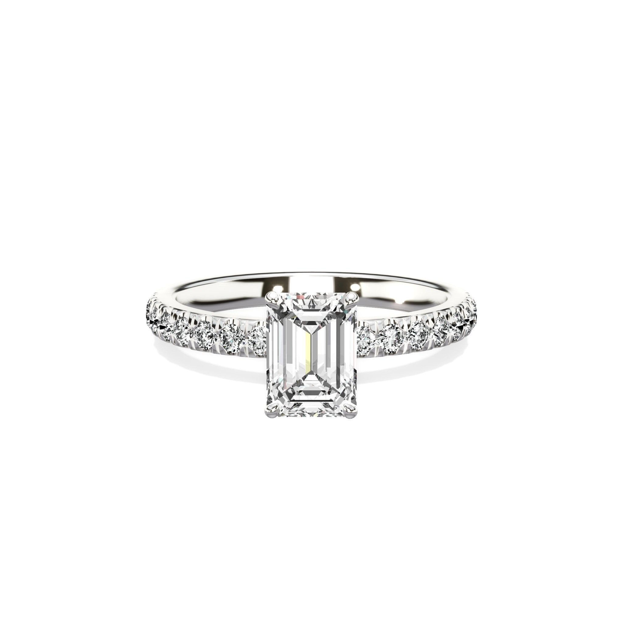 Martini Hidden Halo Engagement Ring - The Better Diamonds