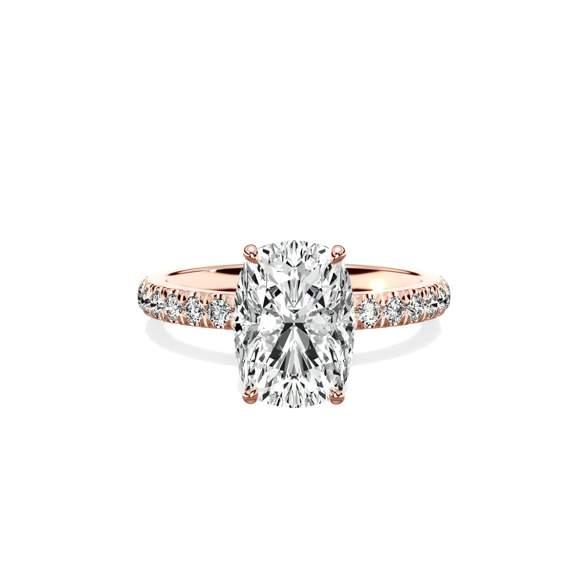 Martini Hidden Halo Engagement Ring - The Better Diamonds