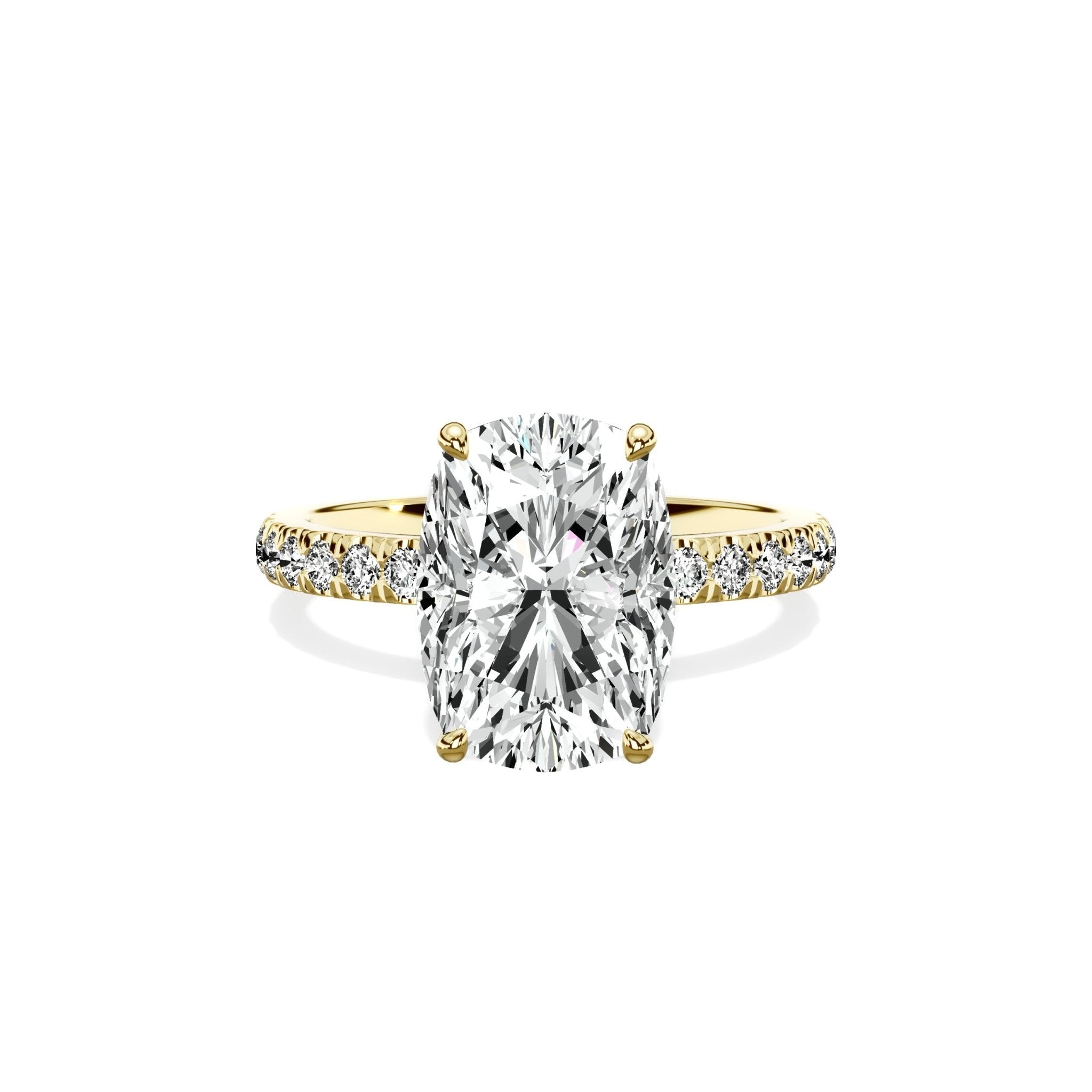 Martini Hidden Halo Engagement Ring - The Better Diamonds