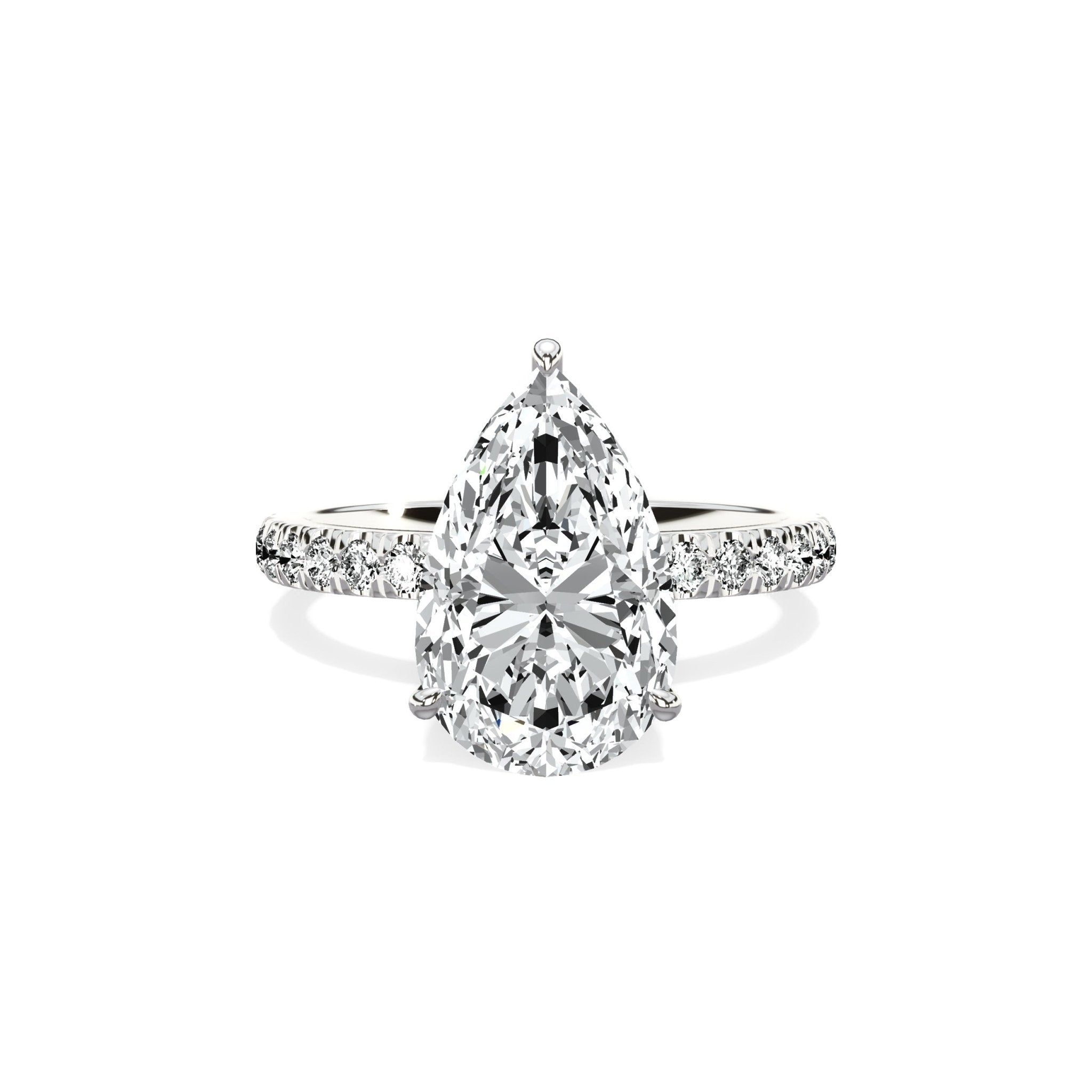 Martini Hidden Halo Engagement Ring - The Better Diamonds