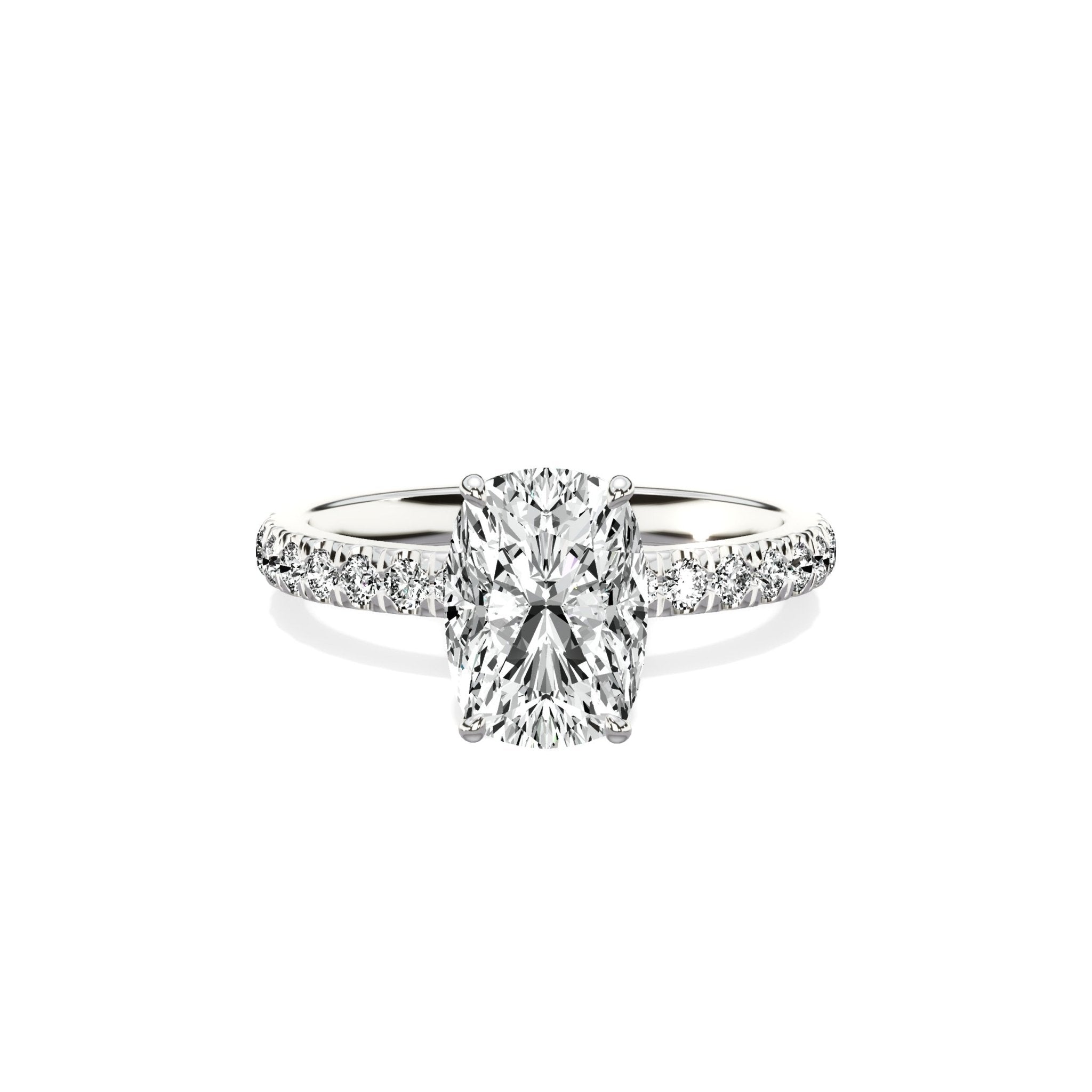 Martini Hidden Halo Engagement Ring - The Better Diamonds