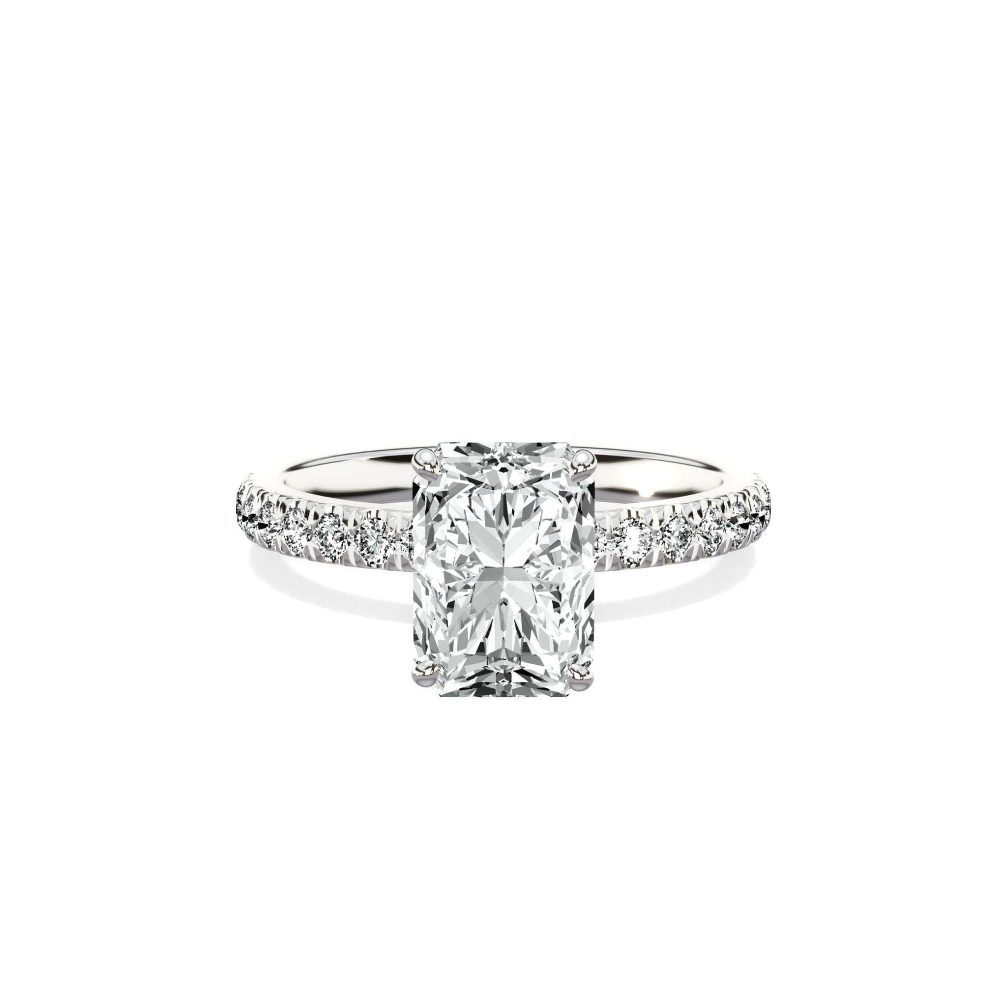 Martini Hidden Halo Engagement Ring - The Better Diamonds