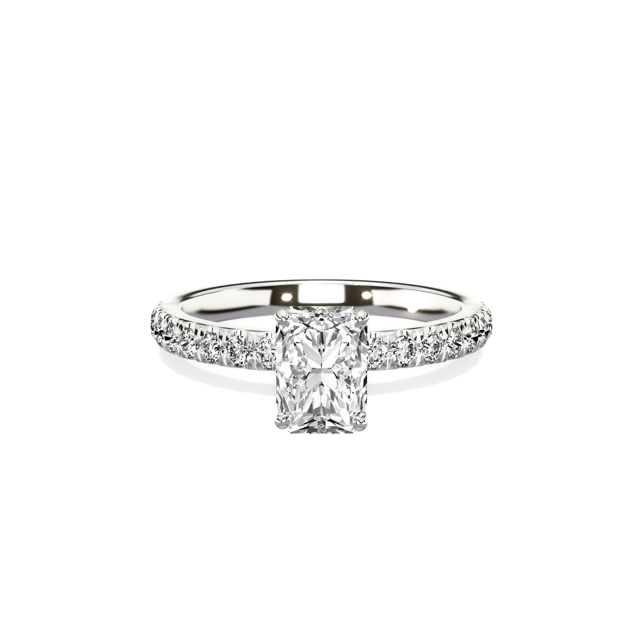 Martini Hidden Halo Engagement Ring - The Better Diamonds