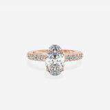 Martini Hidden Halo Engagement Ring