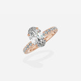 Martini Hidden Halo Engagement Ring