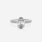 Martini Hidden Halo Engagement Ring