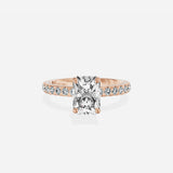 Martini Hidden Halo Engagement Ring