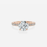 Martini Hidden Halo Engagement Ring