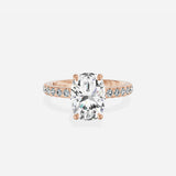 Martini Hidden Halo Engagement Ring